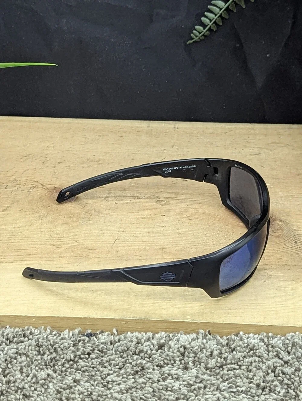 Harley-Davidson Backbone By Wiley X Mens ***FRAMES ONLY*** Sunglasses Blue Tint